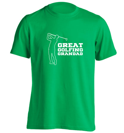Great Golfing Grandad adults unisex green Tshirt 2XL