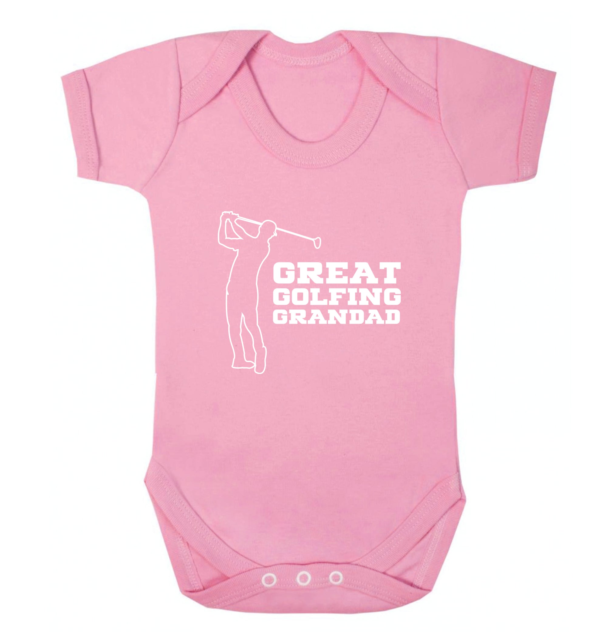 Great Golfing Grandad Baby Vest pale pink 18-24 months