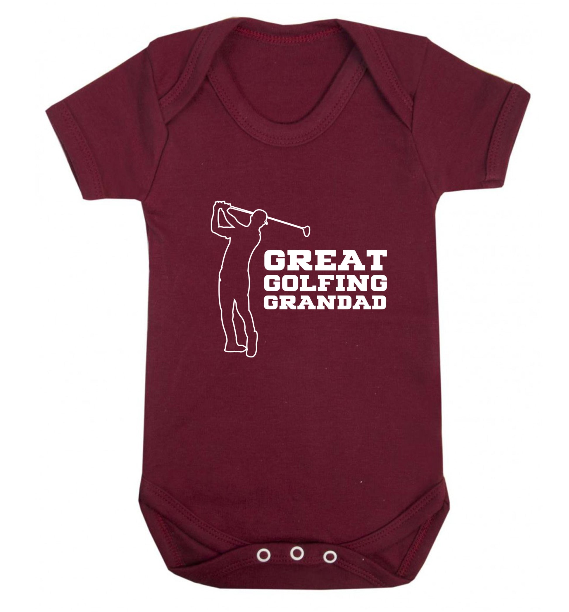 Great Golfing Grandad Baby Vest maroon 18-24 months