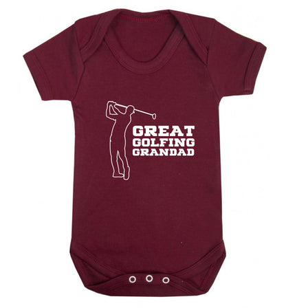 Great Golfing Grandad Baby Vest maroon 18-24 months