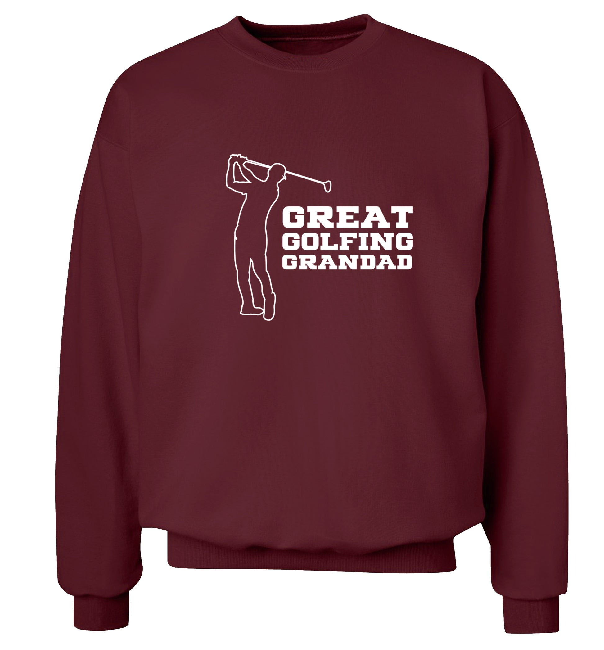 Great Golfing Grandad Adult's unisex maroon Sweater 2XL
