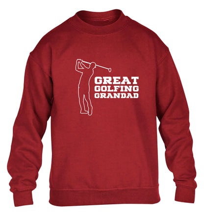 Great Golfing Grandad children's grey sweater 12-13 Years