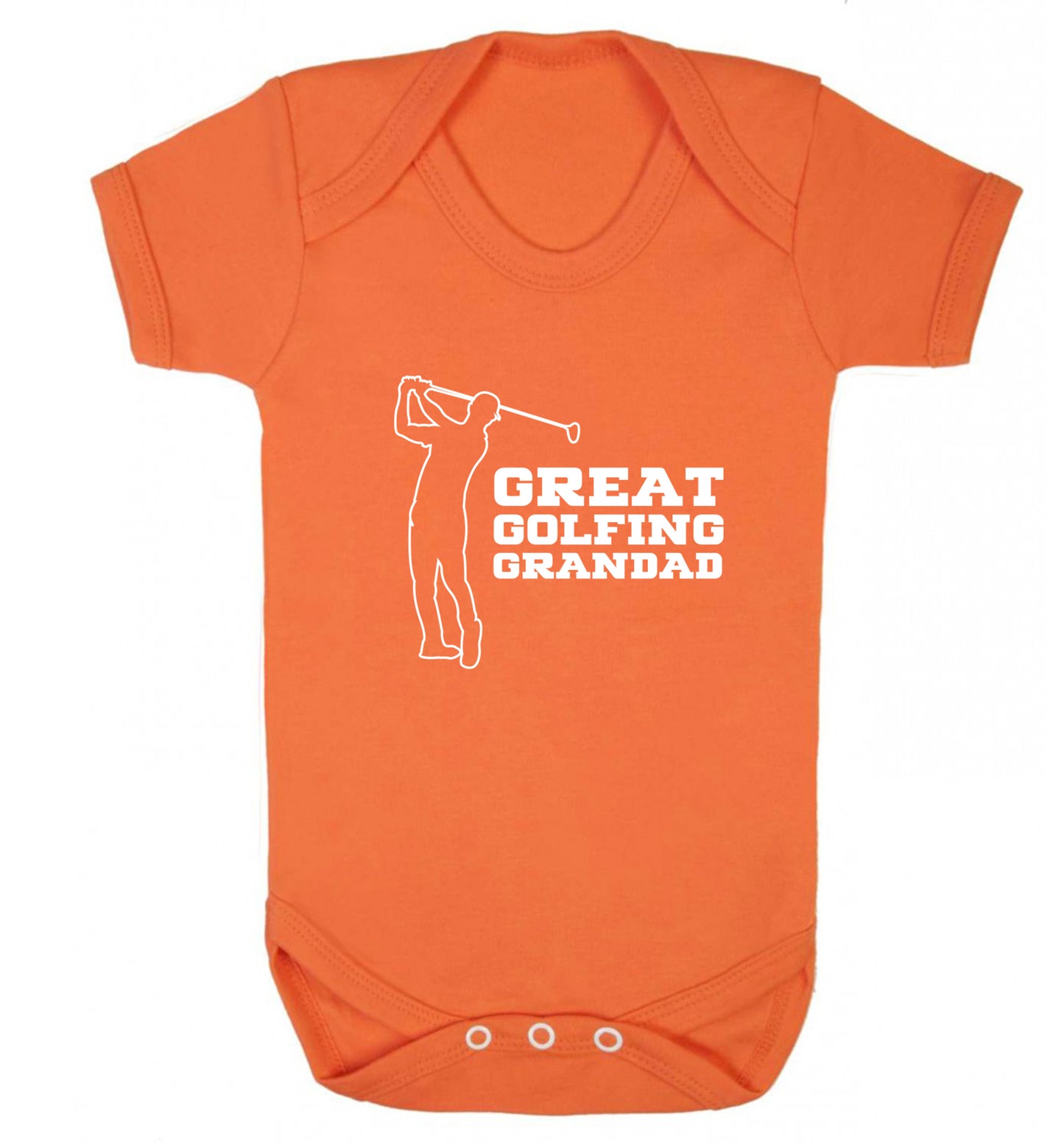 Great Golfing Grandad Baby Vest orange 18-24 months