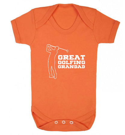 Great Golfing Grandad Baby Vest orange 18-24 months