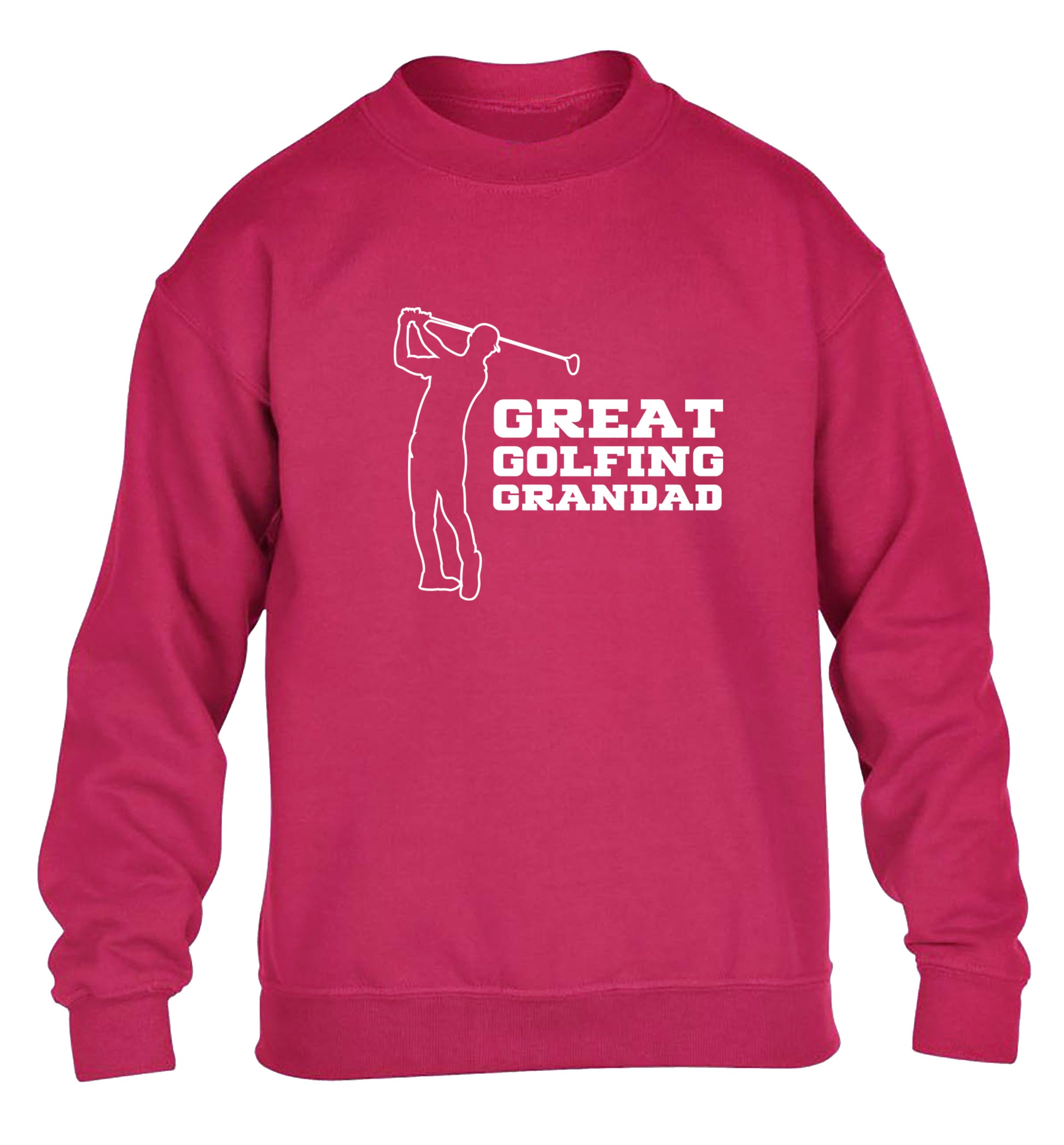 Great Golfing Grandad children's pink sweater 12-13 Years