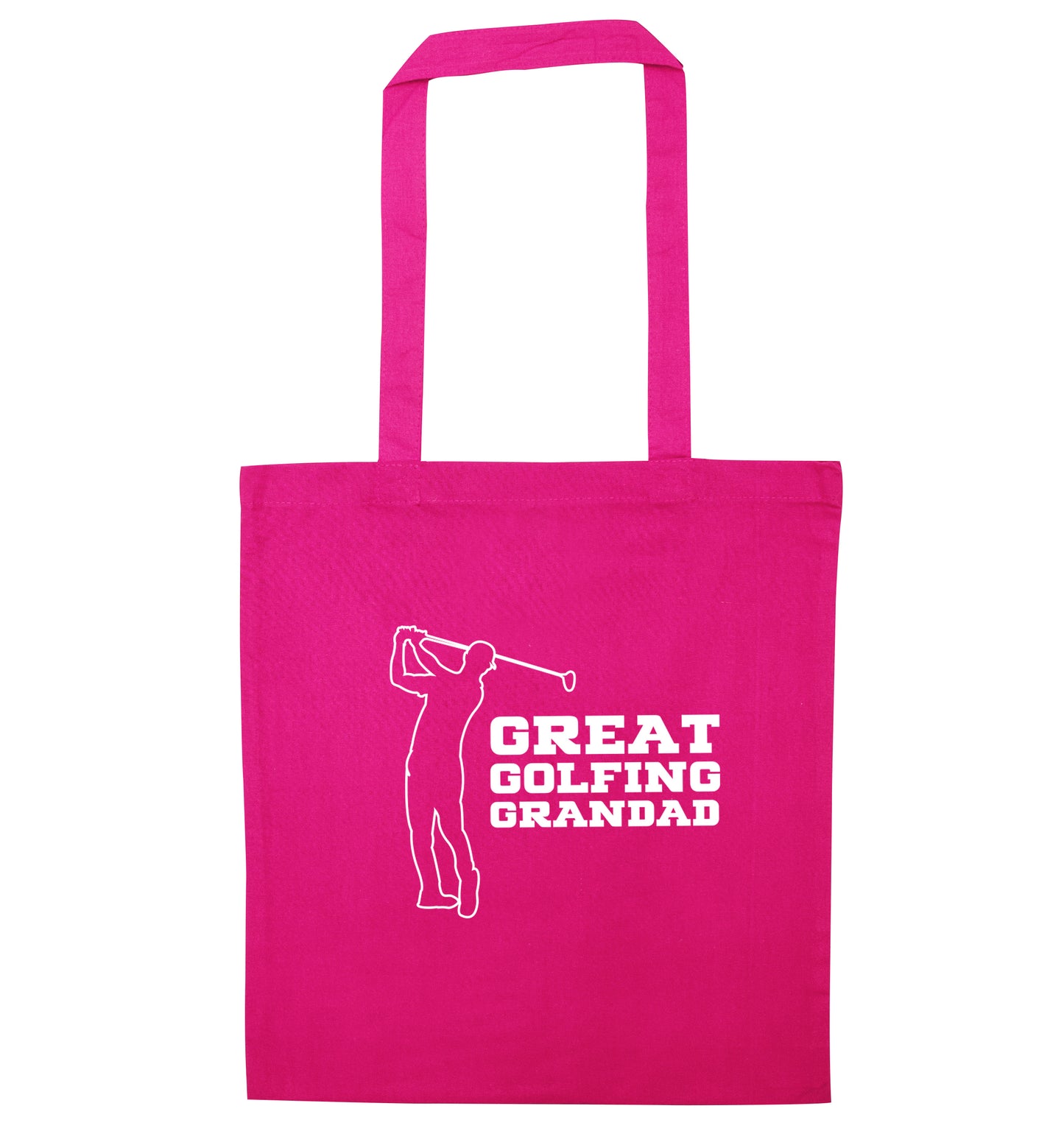 Great Golfing Grandad pink tote bag