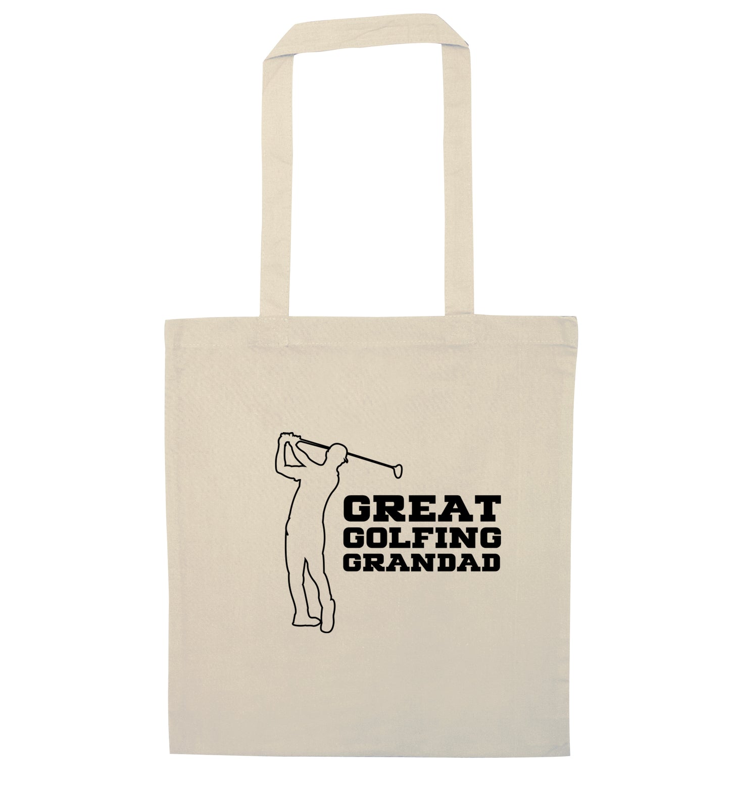Great Golfing Grandad natural tote bag