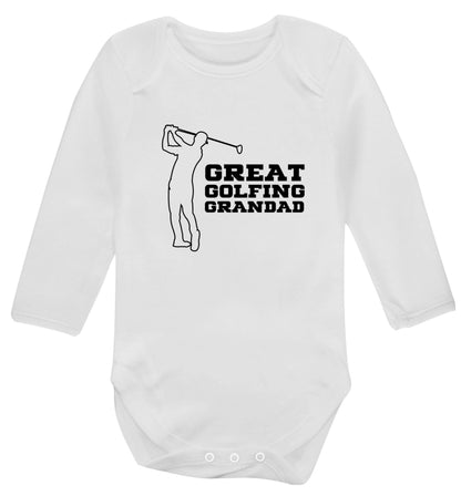 Great Golfing Grandad Baby Vest long sleeved white 6-12 months