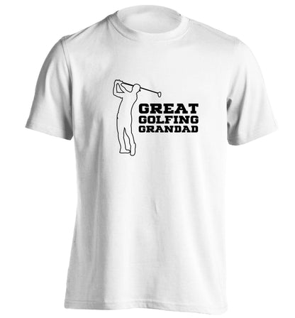 Great Golfing Grandad adults unisex white Tshirt 2XL