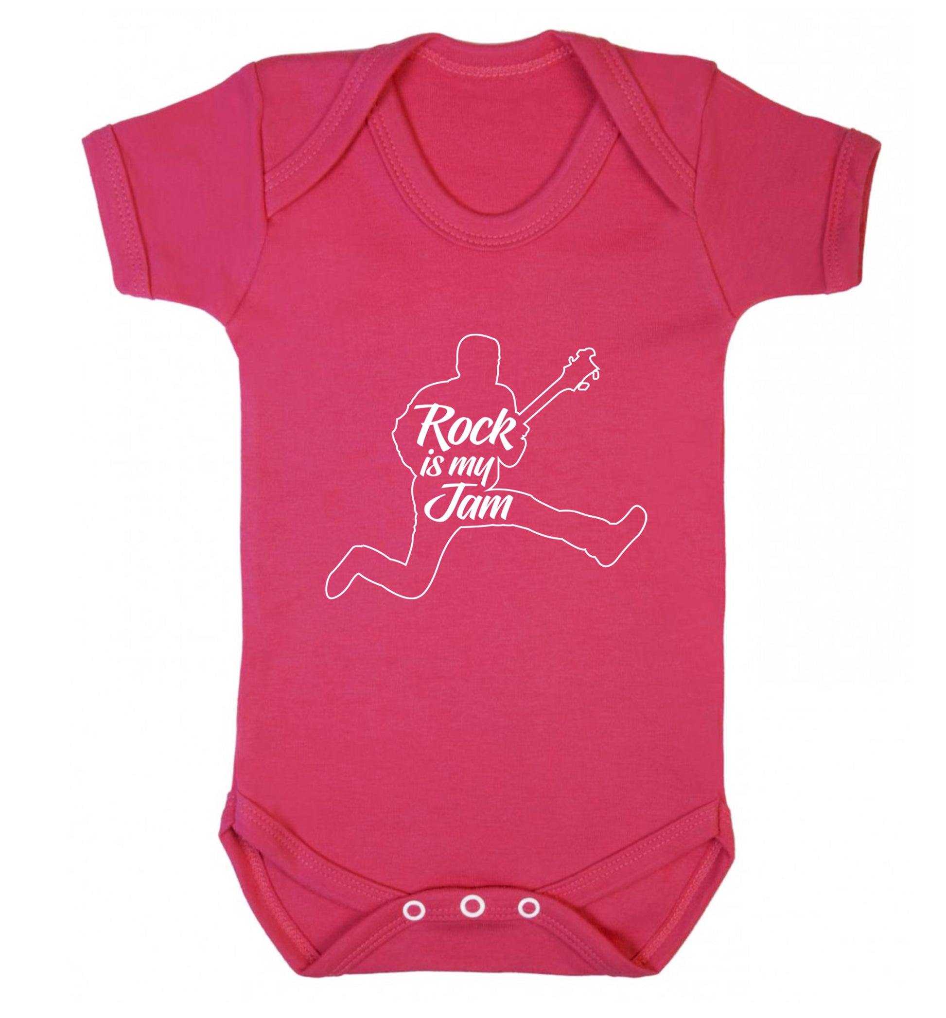 Rock is my jam Baby Vest dark pink 18-24 months