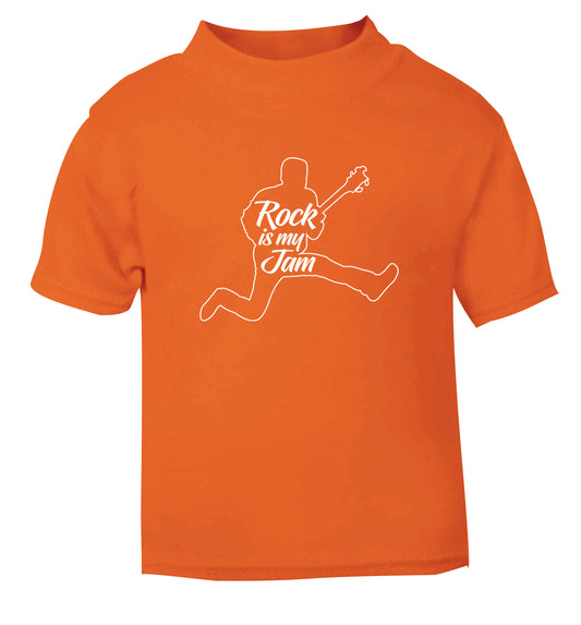 Rock is my jam orange Baby Toddler Tshirt 2 Years