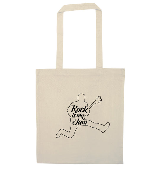 Rock is my jam natural tote bag