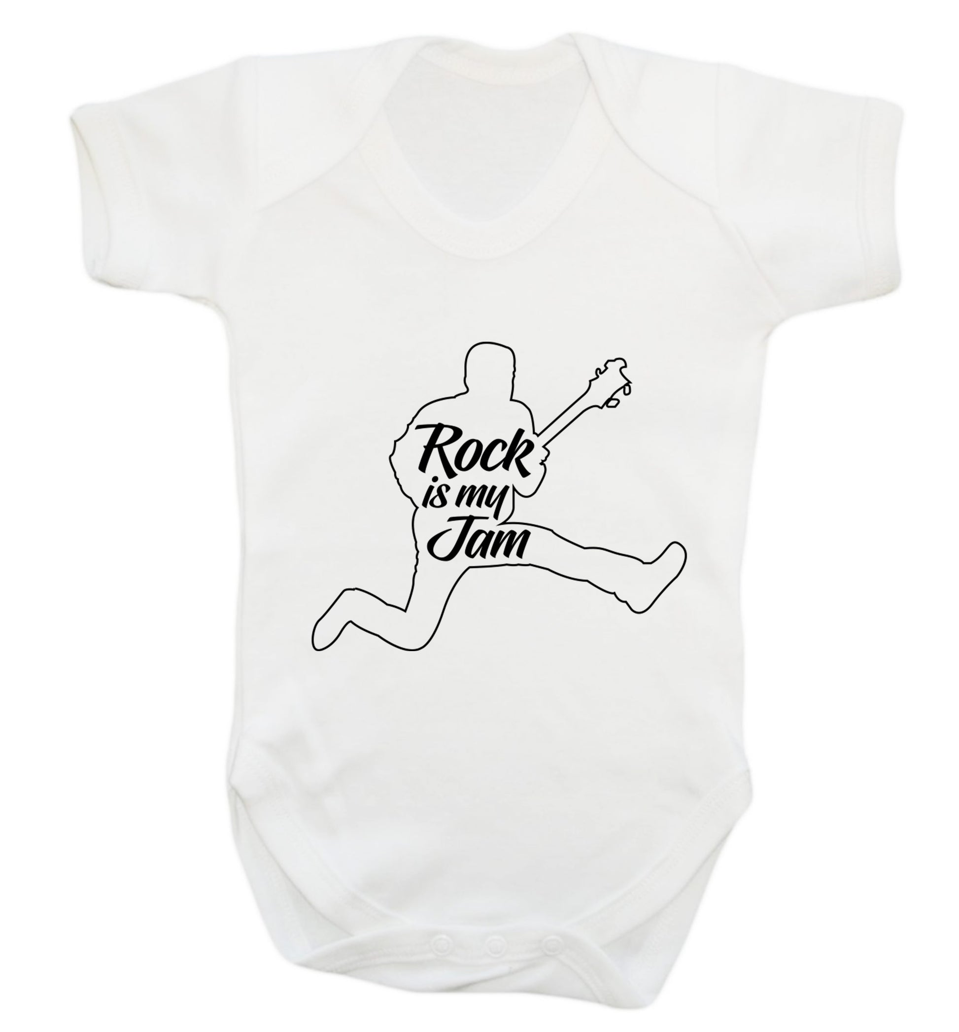 Rock is my jam Baby Vest white 18-24 months