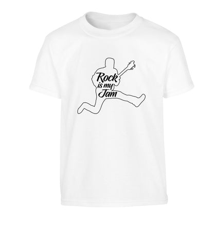 Rock is my jam Children's white Tshirt 12-13 Years
