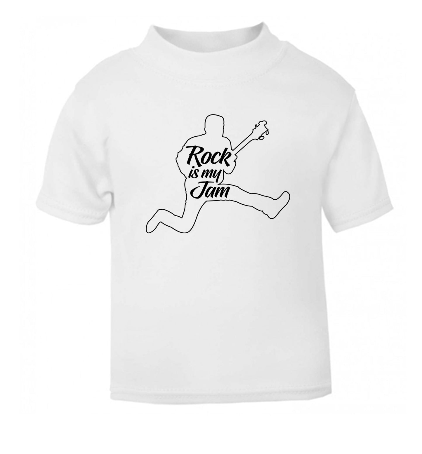 Rock is my jam white Baby Toddler Tshirt 2 Years