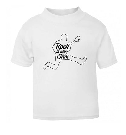 Rock is my jam white Baby Toddler Tshirt 2 Years