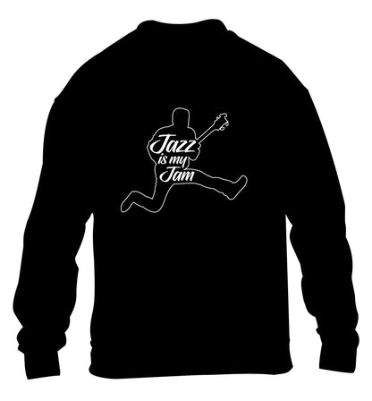 Jazz is my jam children's black sweater 12-13 Years