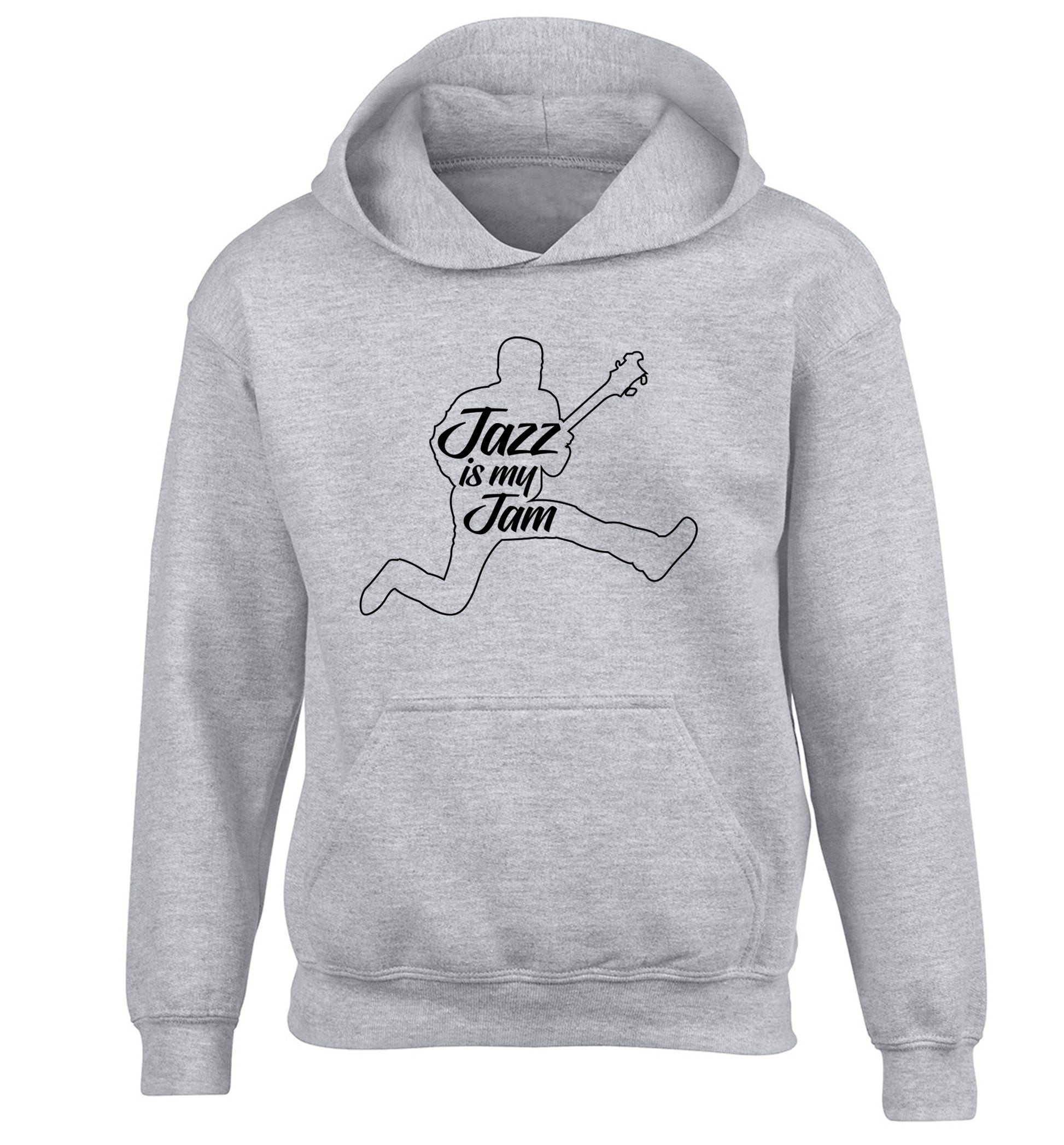 Jazz is my jam children's grey hoodie 12-13 Years