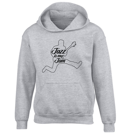 Jazz is my jam children's grey hoodie 12-13 Years