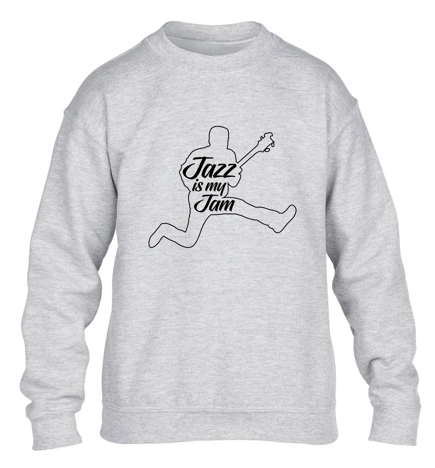 Jazz is my jam children's grey sweater 12-13 Years