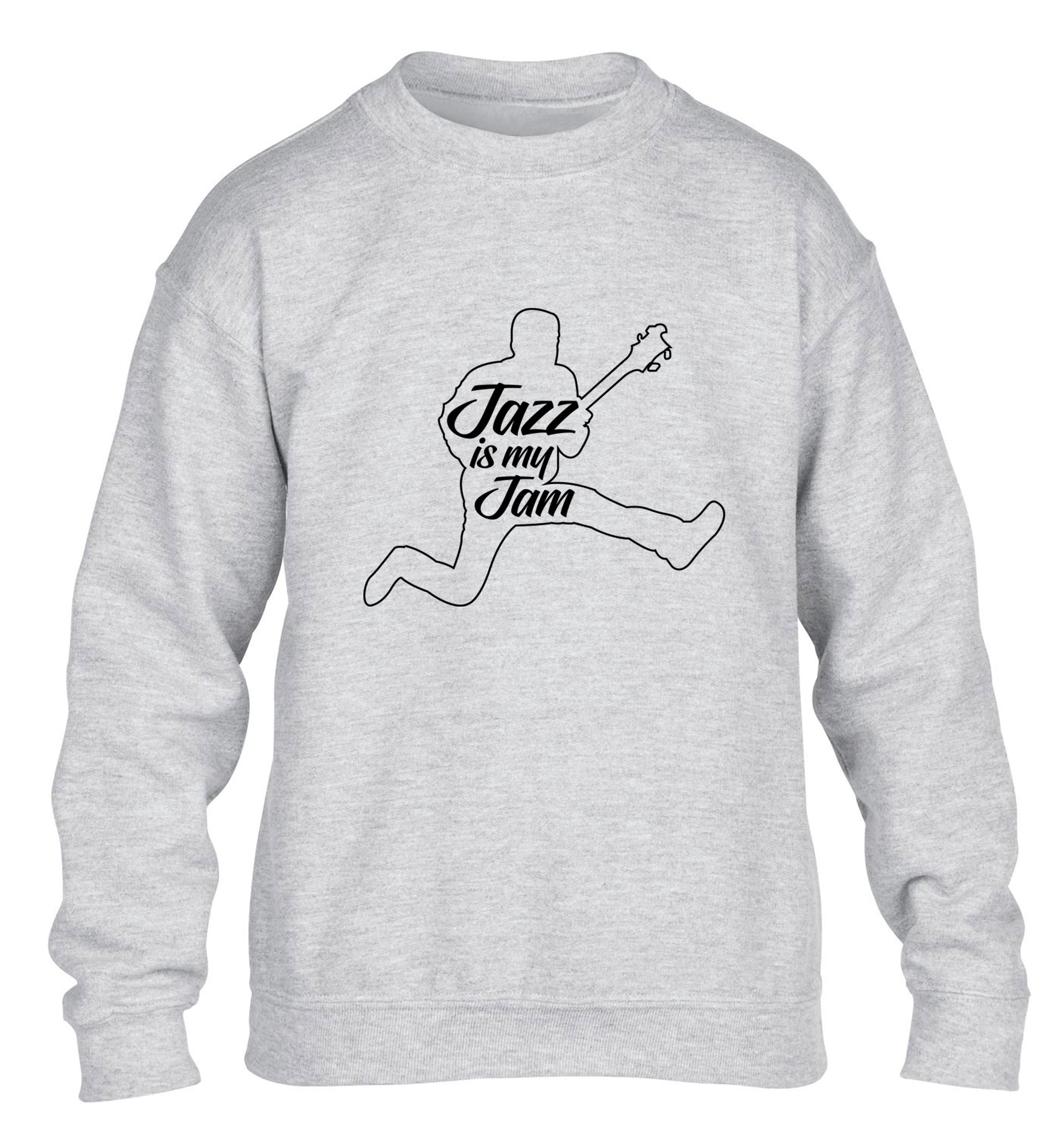 Jazz is my jam children's grey sweater 12-13 Years