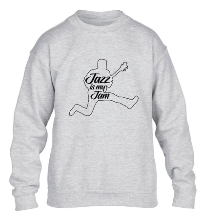 Jazz is my jam children's grey sweater 12-13 Years