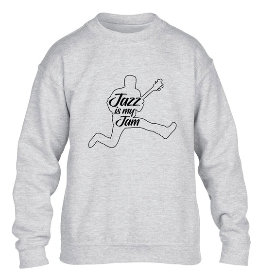 Jazz is my jam children's grey sweater 12-13 Years