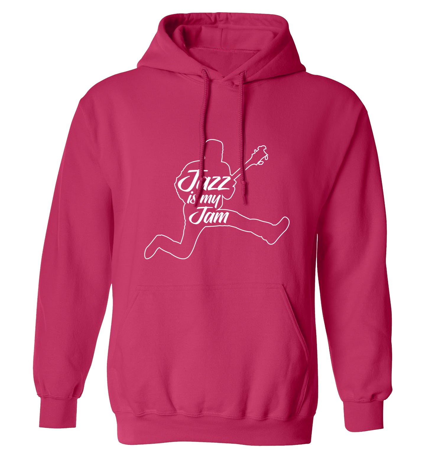 Jazz is my jam adults unisex pink hoodie 2XL