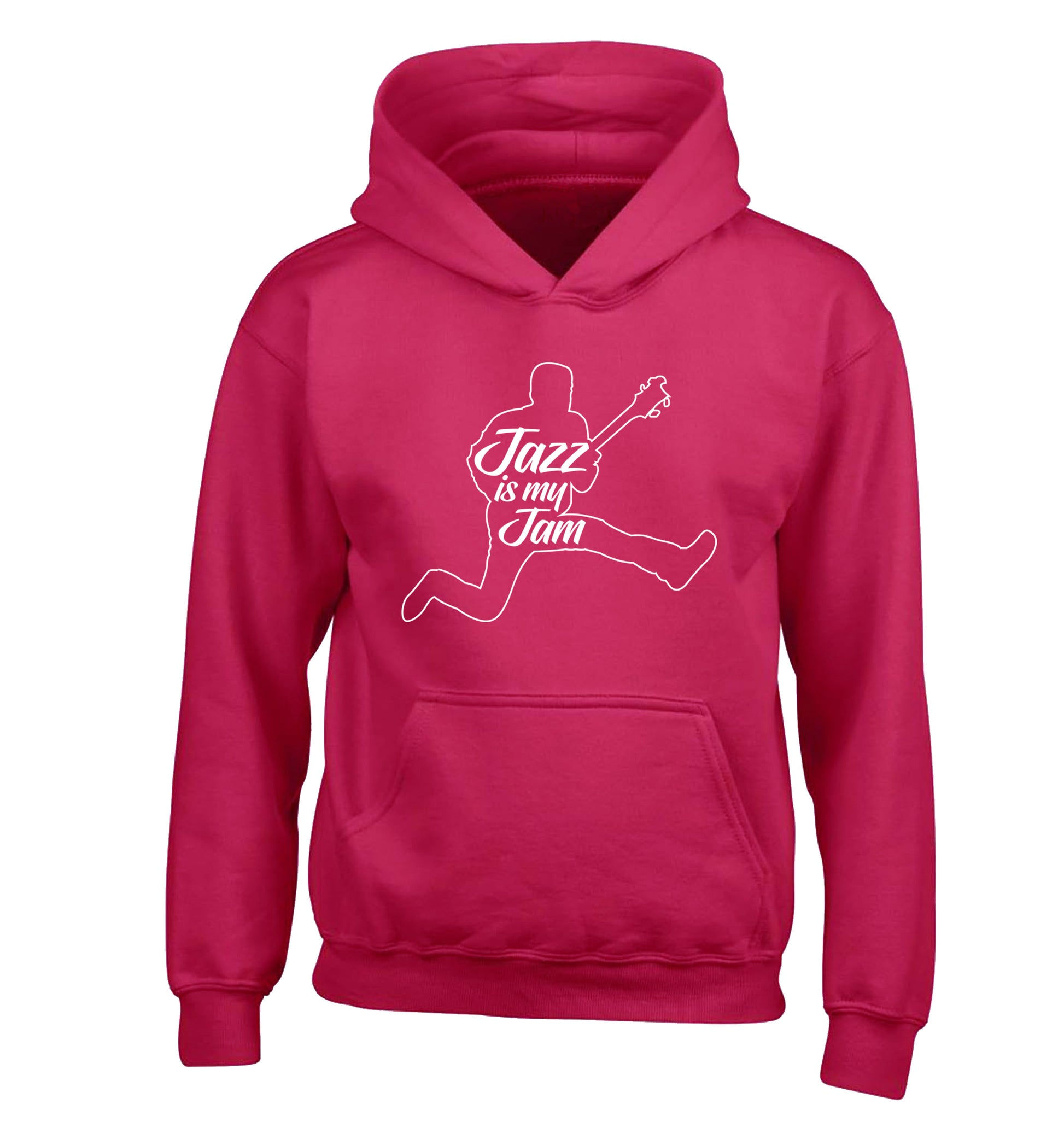 Jazz is my jam children's pink hoodie 12-13 Years