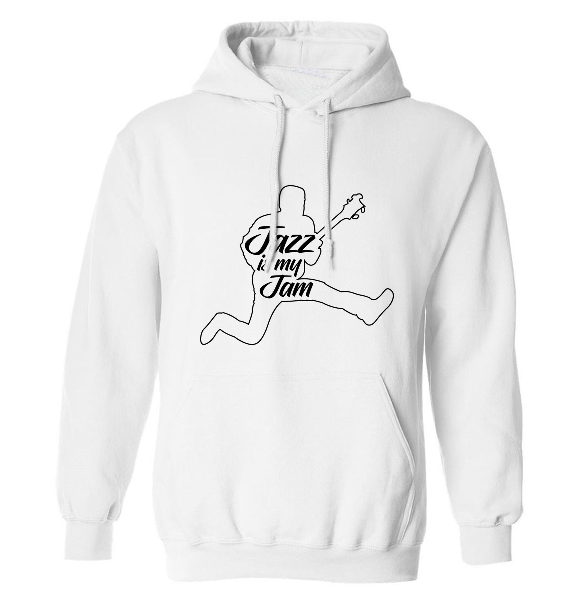 Jazz is my jam adults unisex white hoodie 2XL