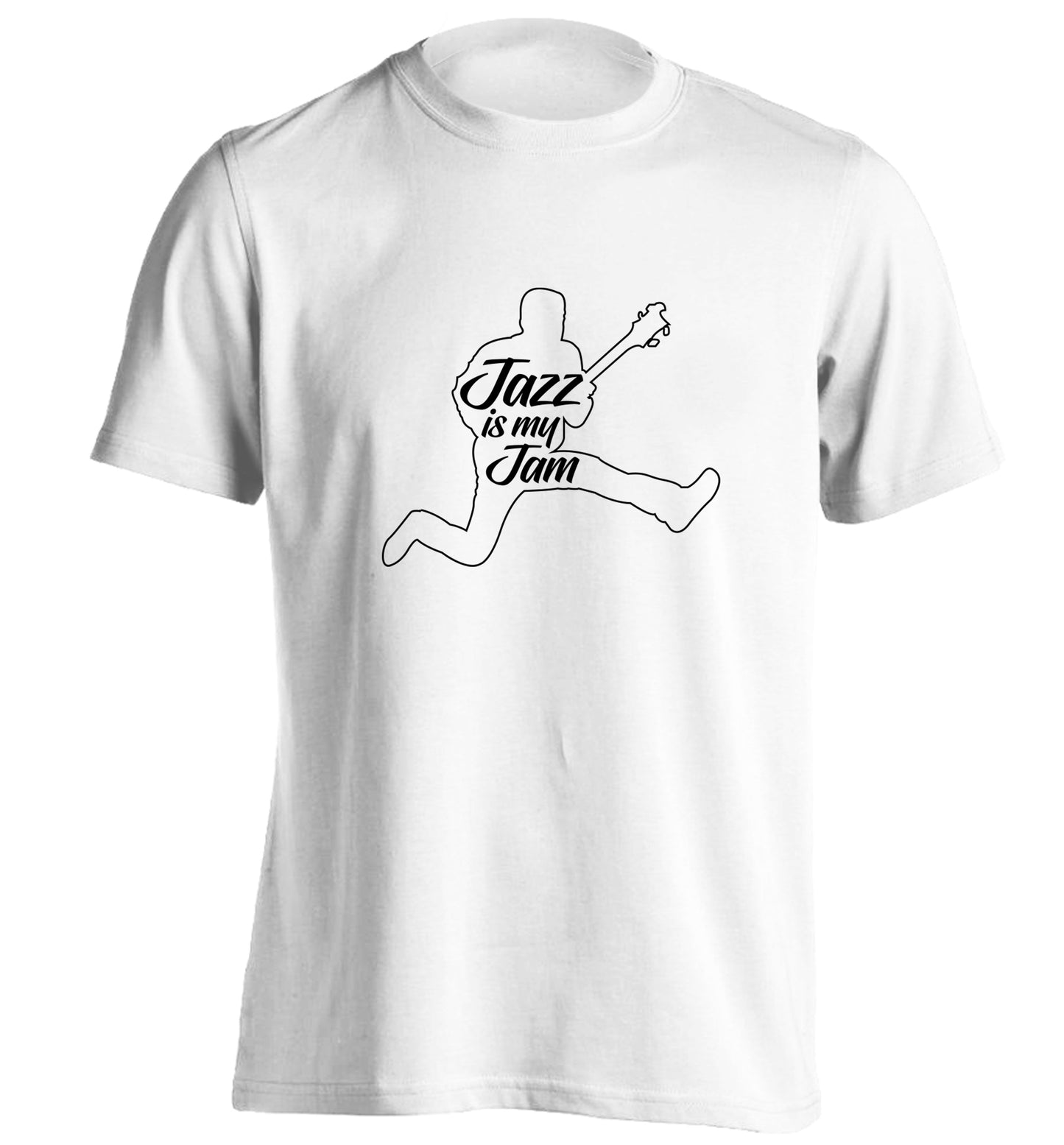 Jazz is my jam adults unisex white Tshirt 2XL