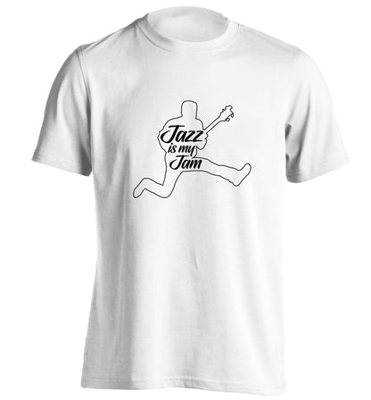 Jazz is my jam adults unisex white Tshirt 2XL