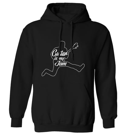 Guitar is my jam adults unisex black hoodie 2XL