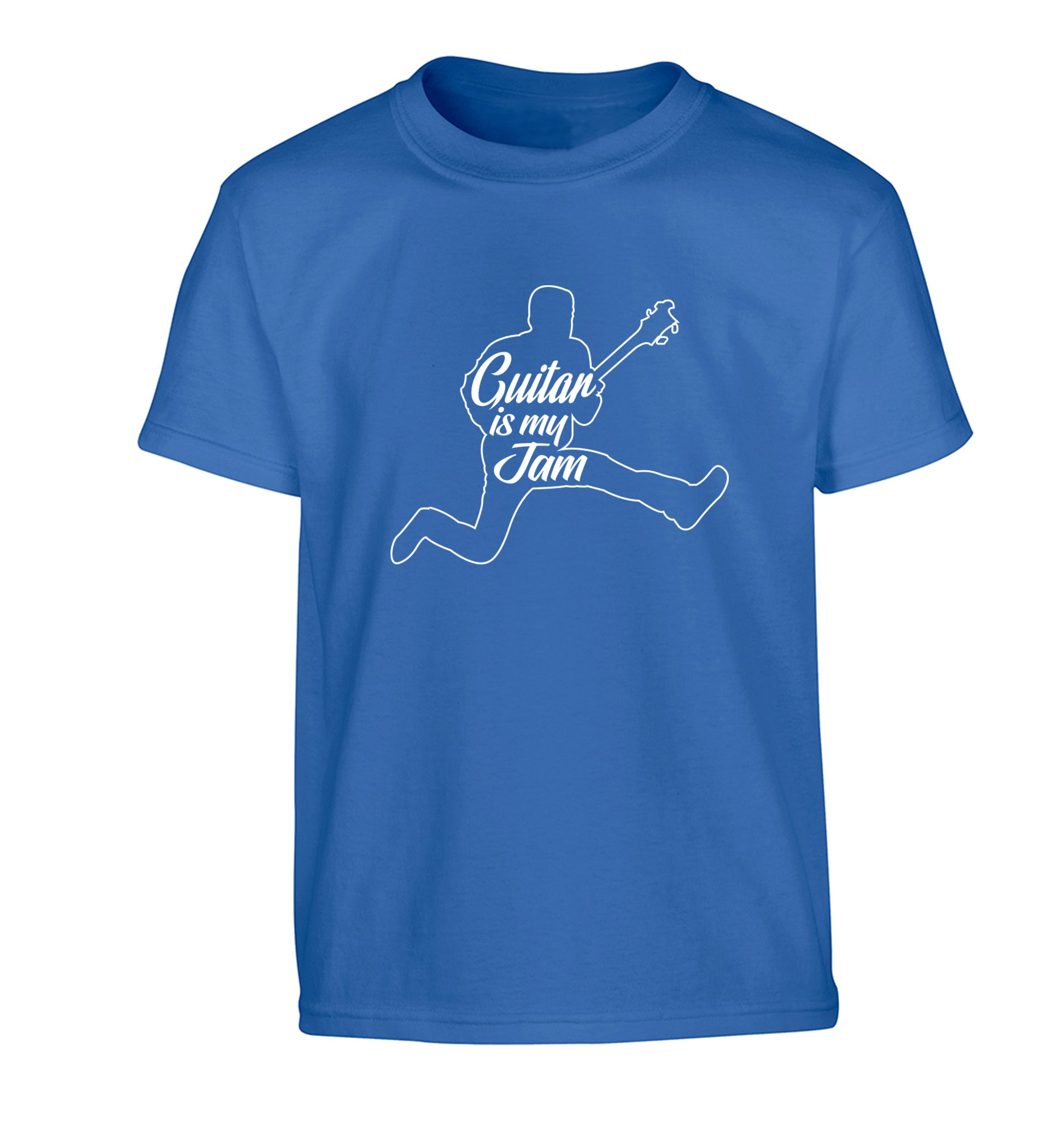 Guitar is my jam Children's blue Tshirt 12-13 Years