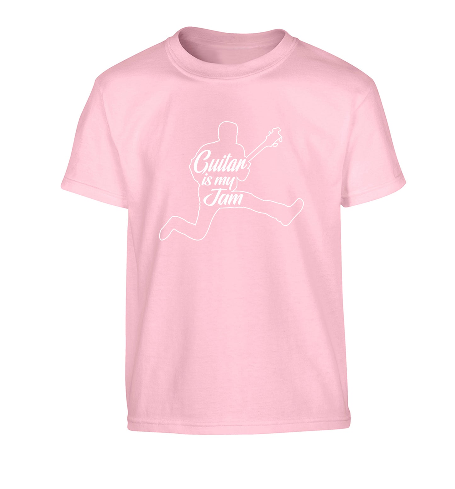 Guitar is my jam Children's light pink Tshirt 12-13 Years