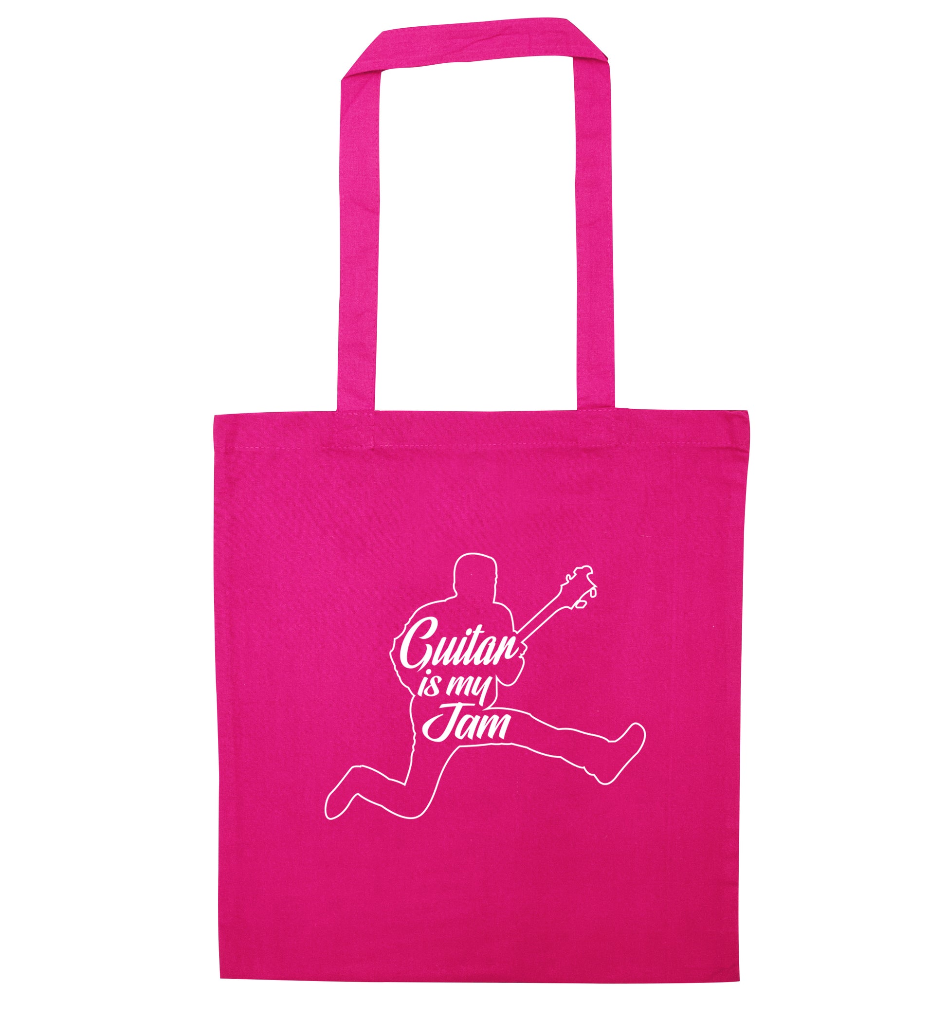Guitar is my jam pink tote bag