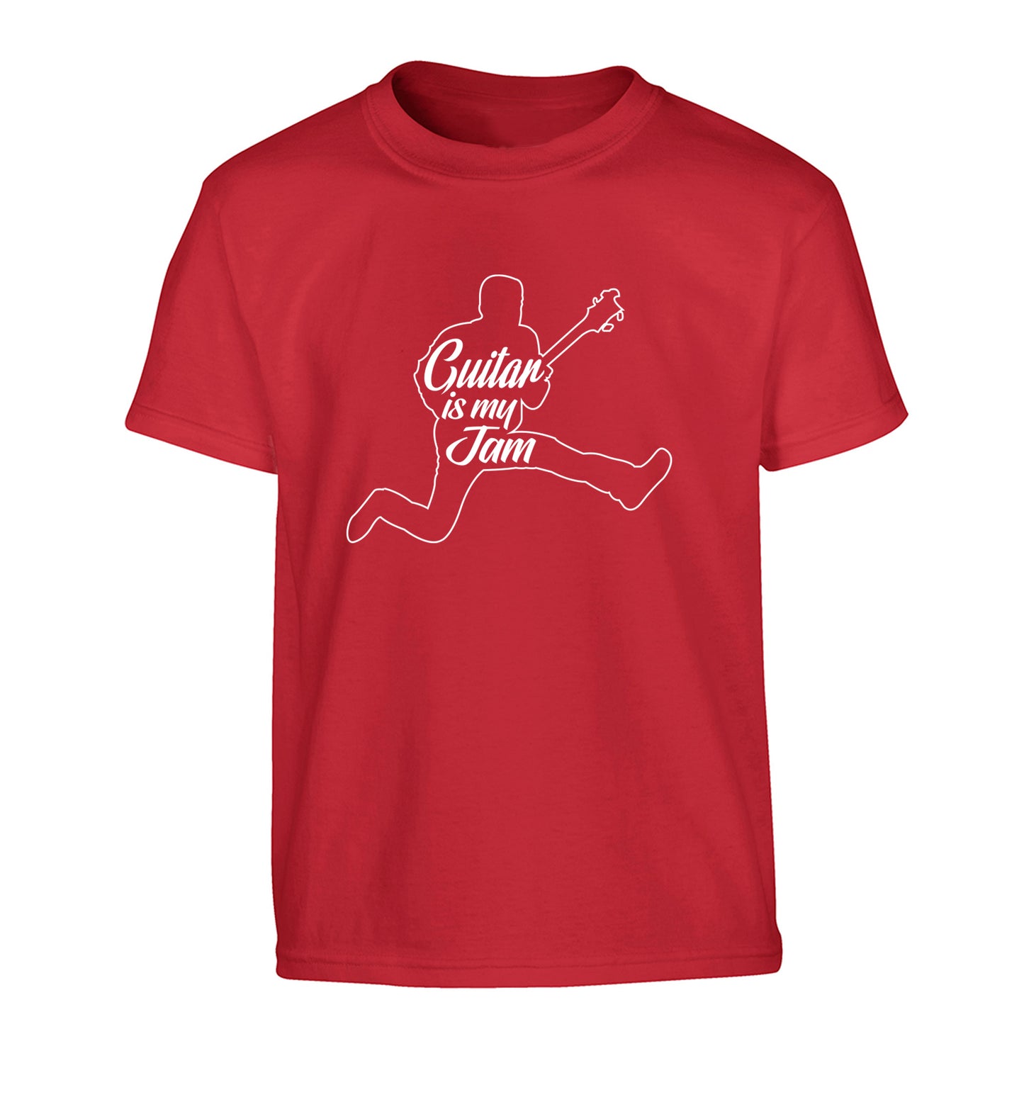 Guitar is my jam Children's red Tshirt 12-13 Years
