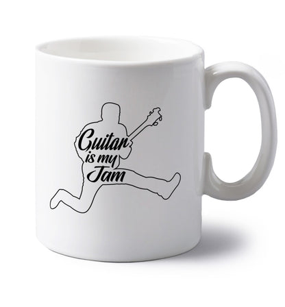 Guitar is my jam left handed white ceramic mug 