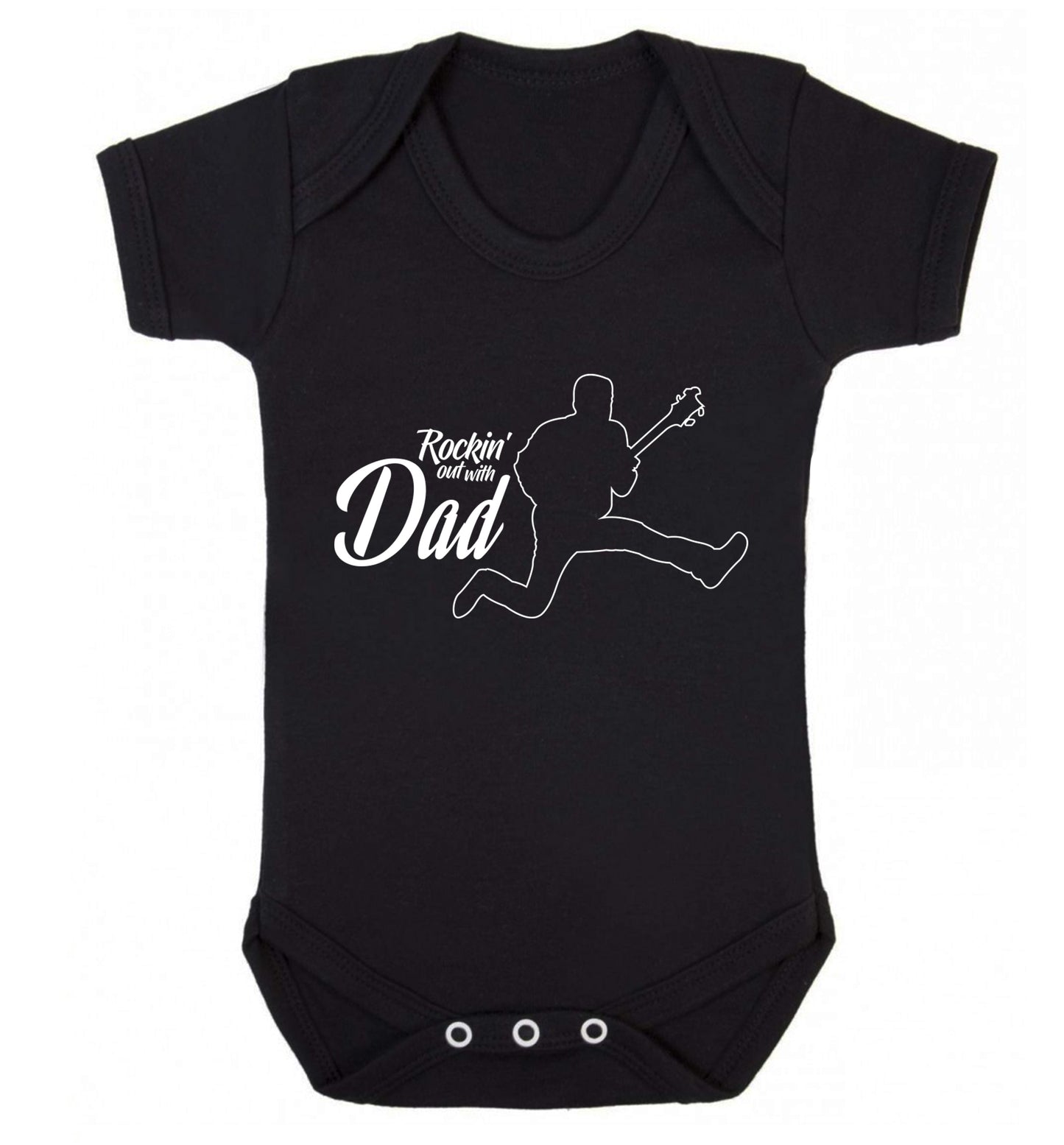 Rockin out with dad Baby Vest black 18-24 months