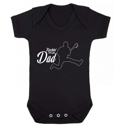 Rockin out with dad Baby Vest black 18-24 months