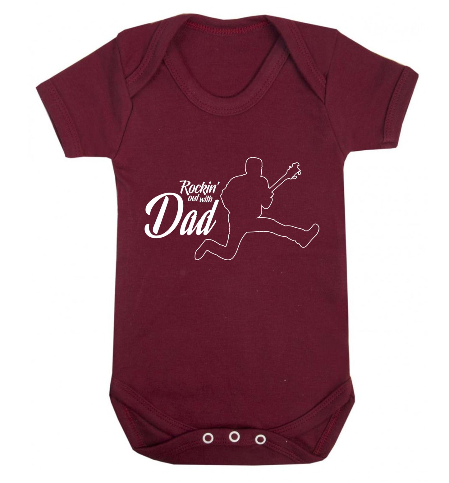 Rockin out with dad Baby Vest maroon 18-24 months