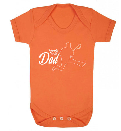 Rockin out with dad Baby Vest orange 18-24 months