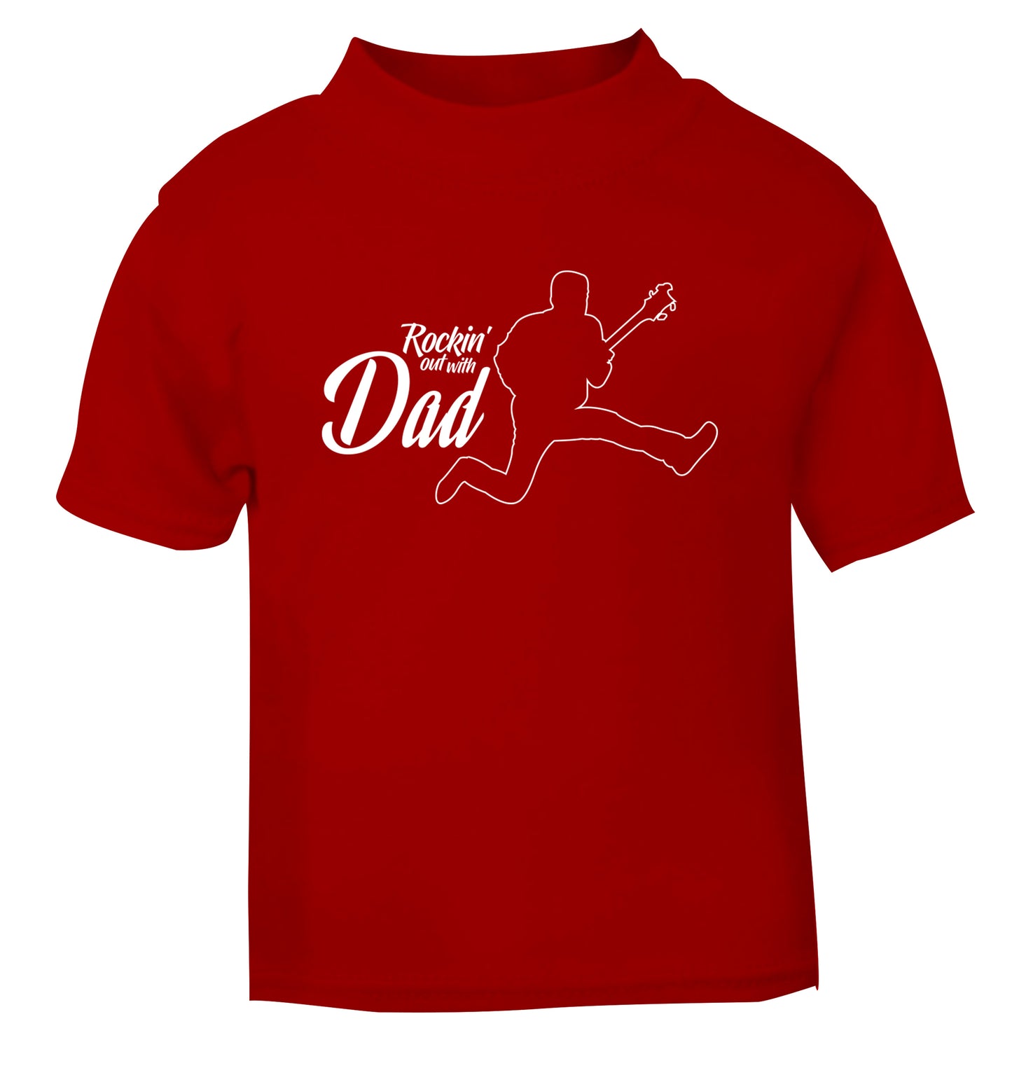 Rockin out with dad red Baby Toddler Tshirt 2 Years
