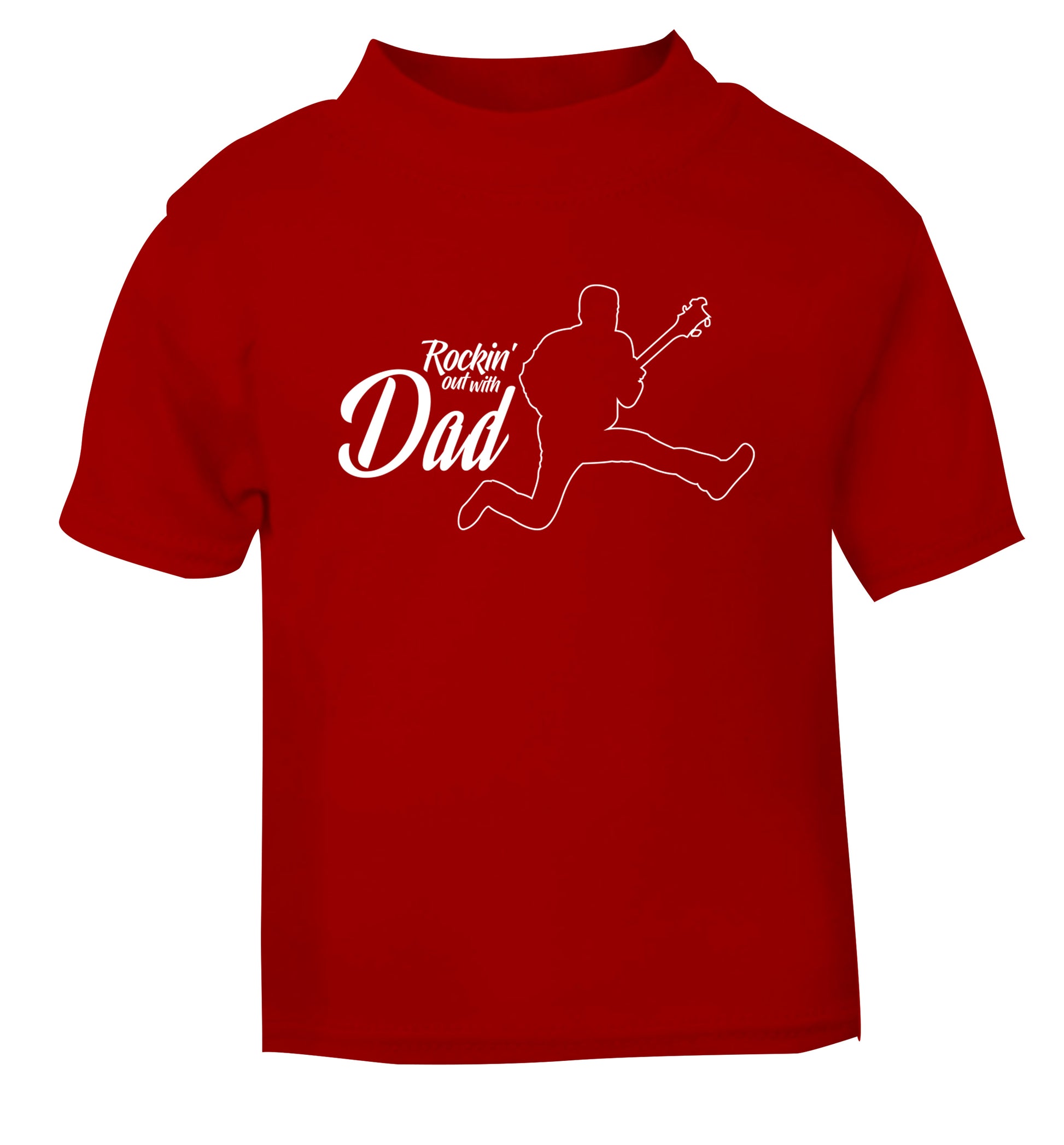 Rockin out with dad red Baby Toddler Tshirt 2 Years