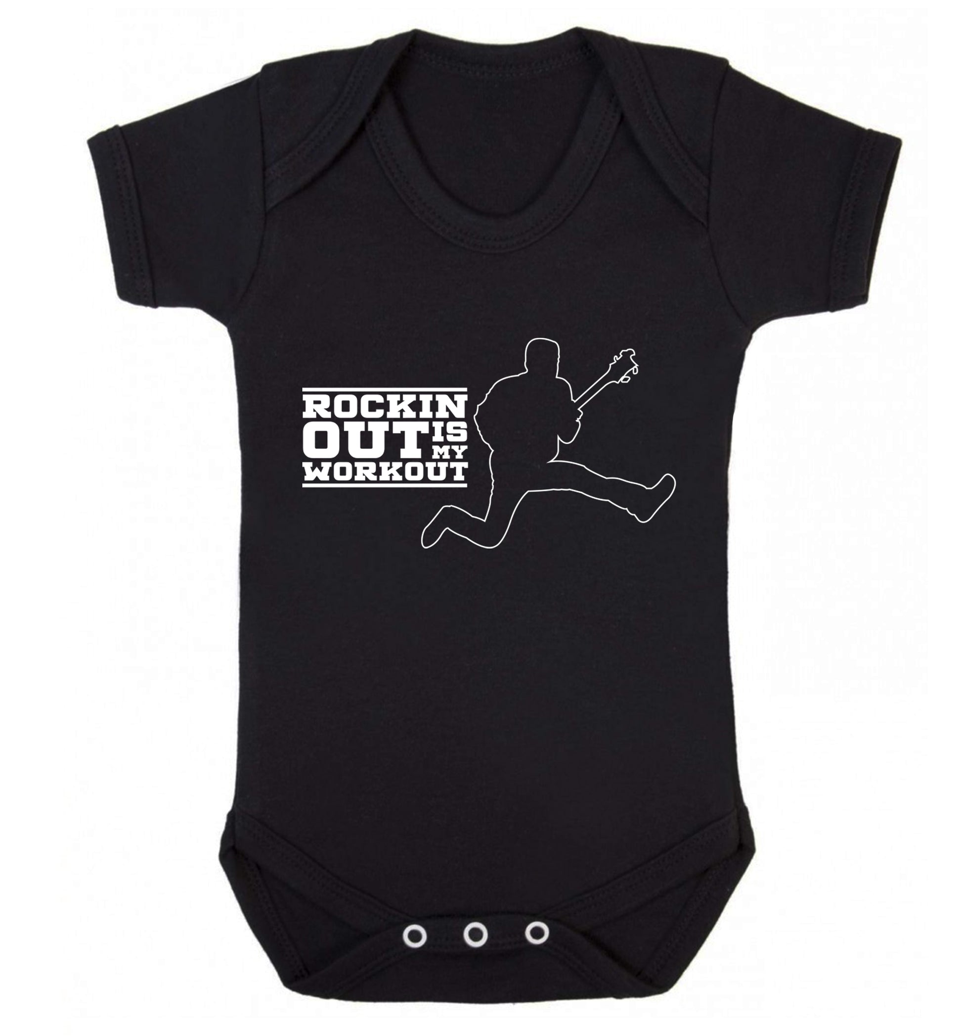 Rockin out is my workout Baby Vest black 18-24 months