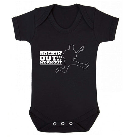 Rockin out is my workout Baby Vest black 18-24 months