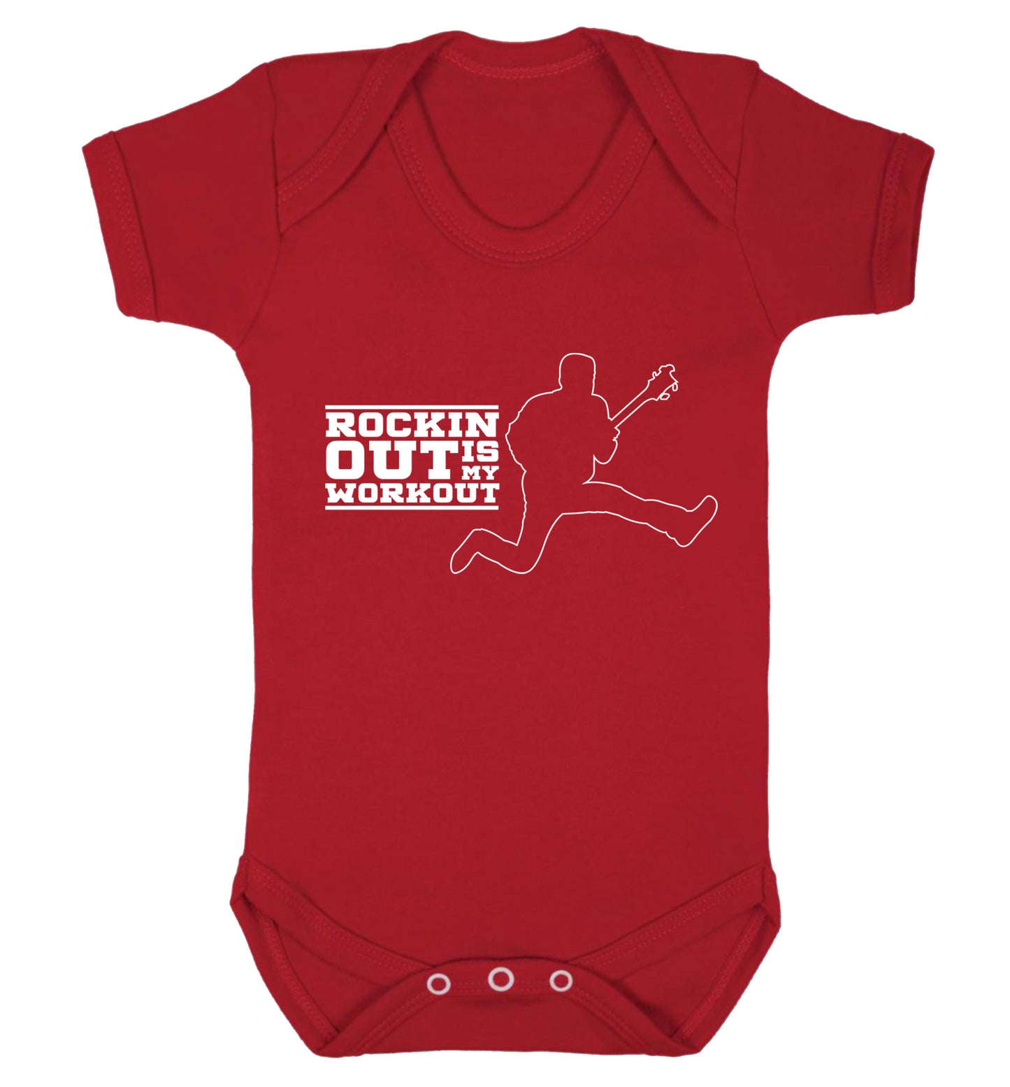 Rockin out is my workout Baby Vest red 18-24 months