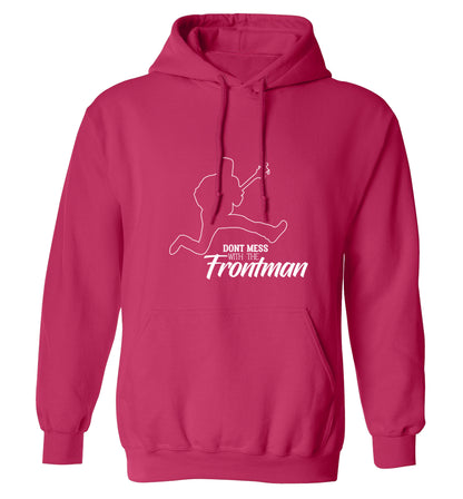 Don't mess with the frontman adults unisex pink hoodie 2XL
