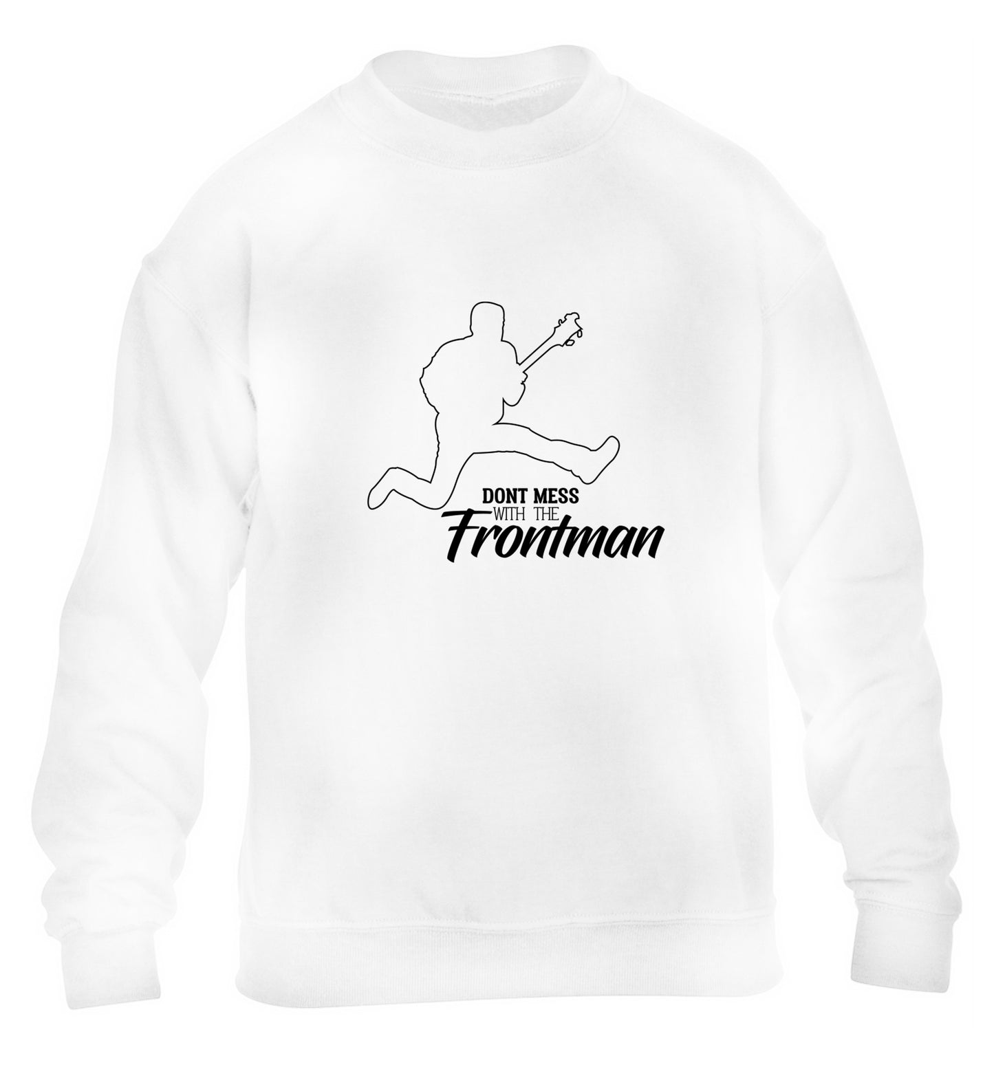 Don't mess with the frontman children's white sweater 12-13 Years