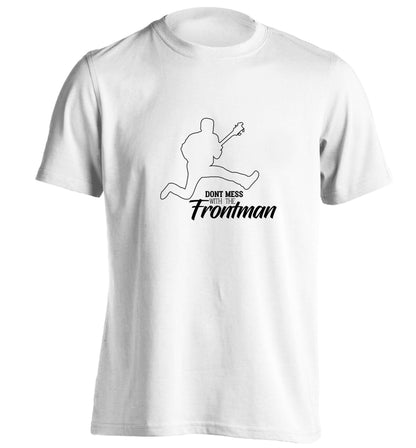 Don't mess with the frontman adults unisex white Tshirt 2XL